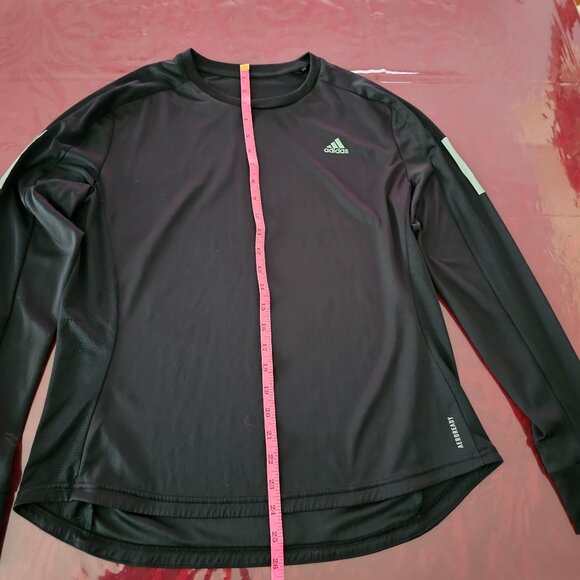 Adidas Womens Own The Run Long-Sleeve Black Shirt Sz L Running & Training - Picture 5 of 9